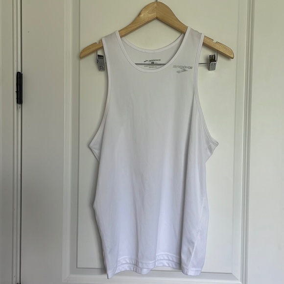 Brooks Women’s Racerback Running Tank Top White L - Picture 1 of 6